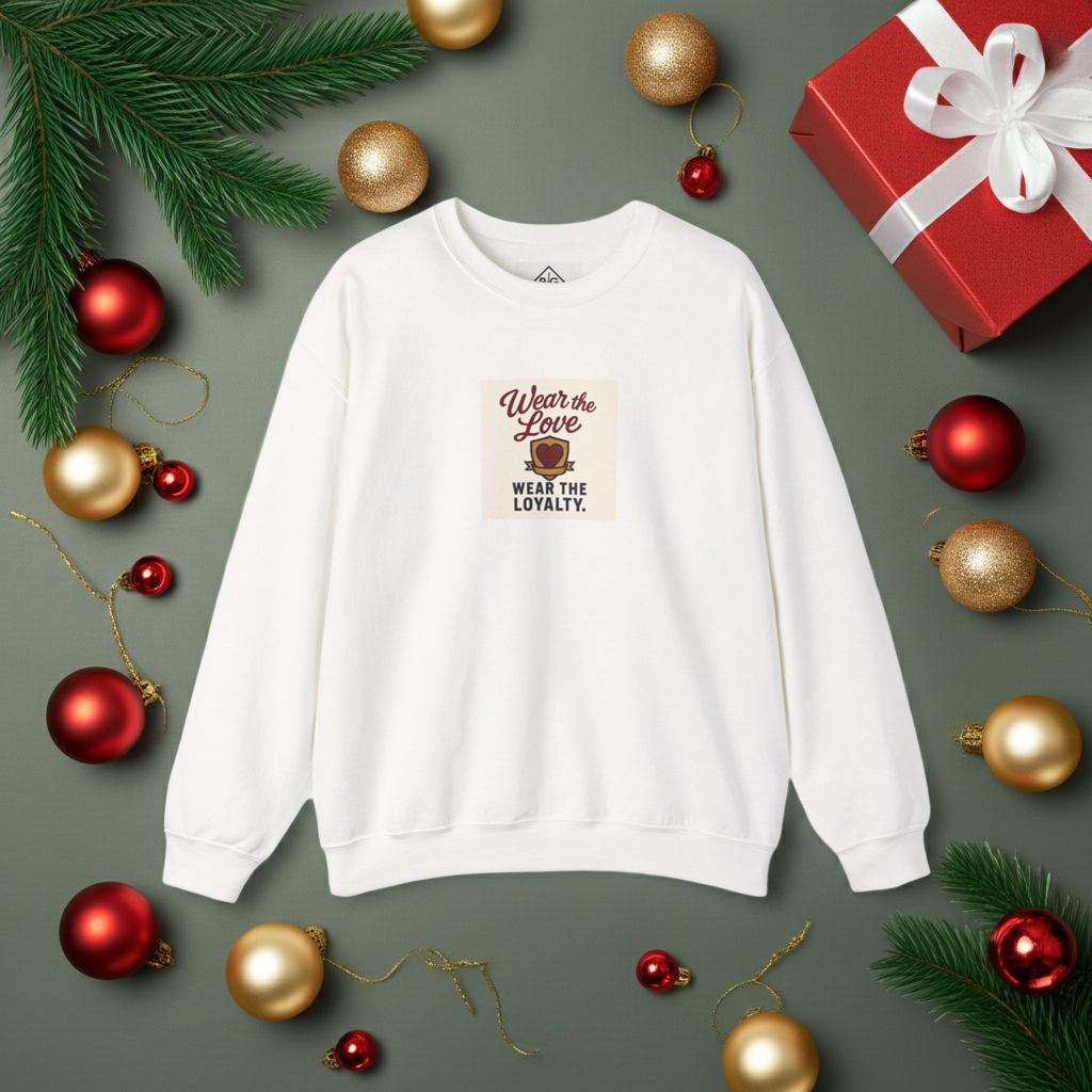 Crewneck Sweatshirt "Wear the Love — Wear the Loyalty" Retro Graphic