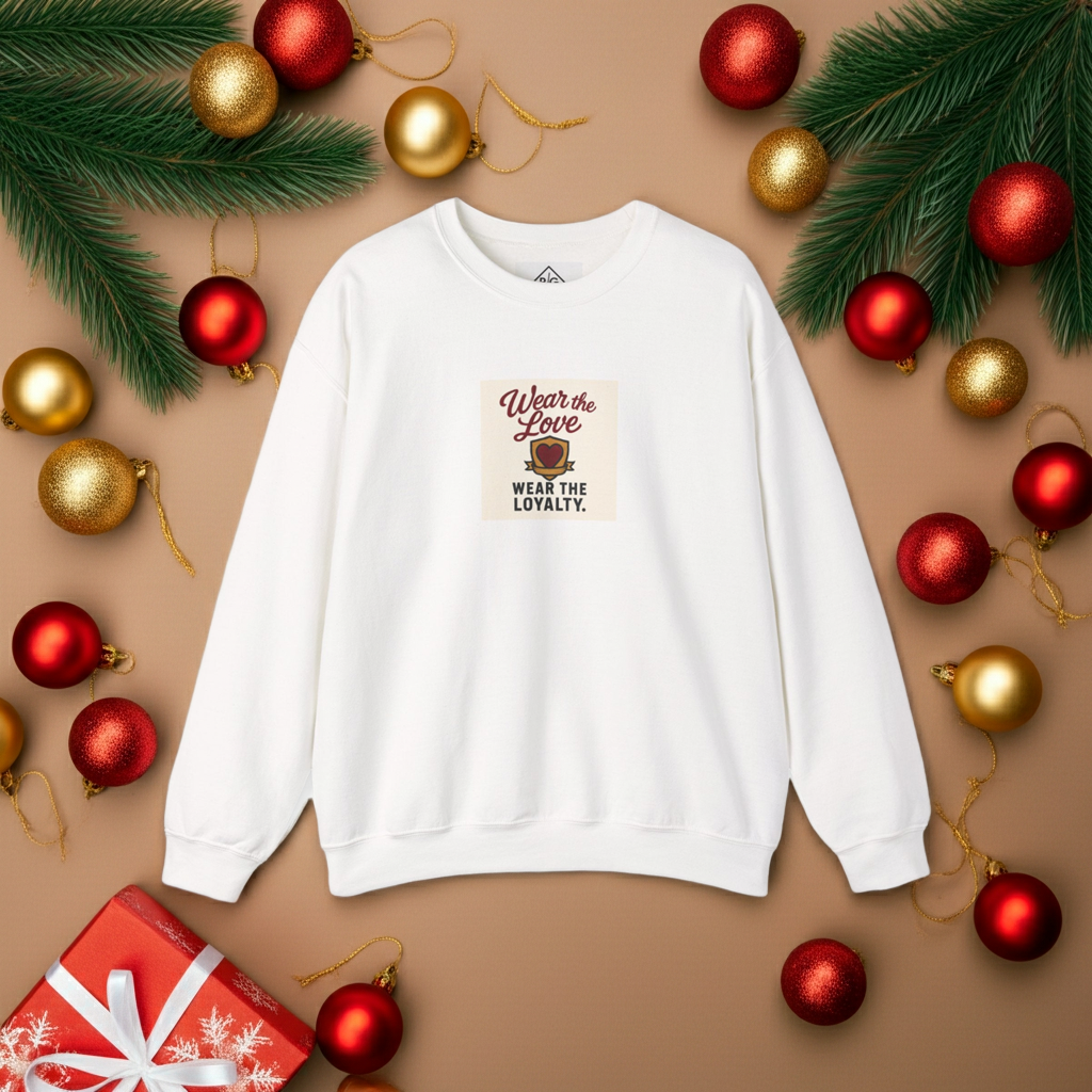 Crewneck Sweatshirt "Wear the Love — Wear the Loyalty" Retro Graphic