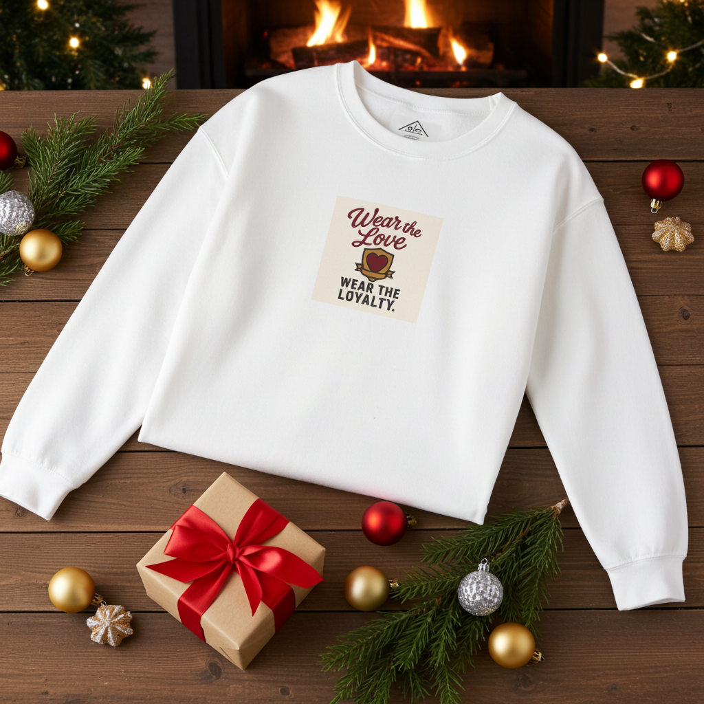 Crewneck Sweatshirt "Wear the Love — Wear the Loyalty" Retro Graphic