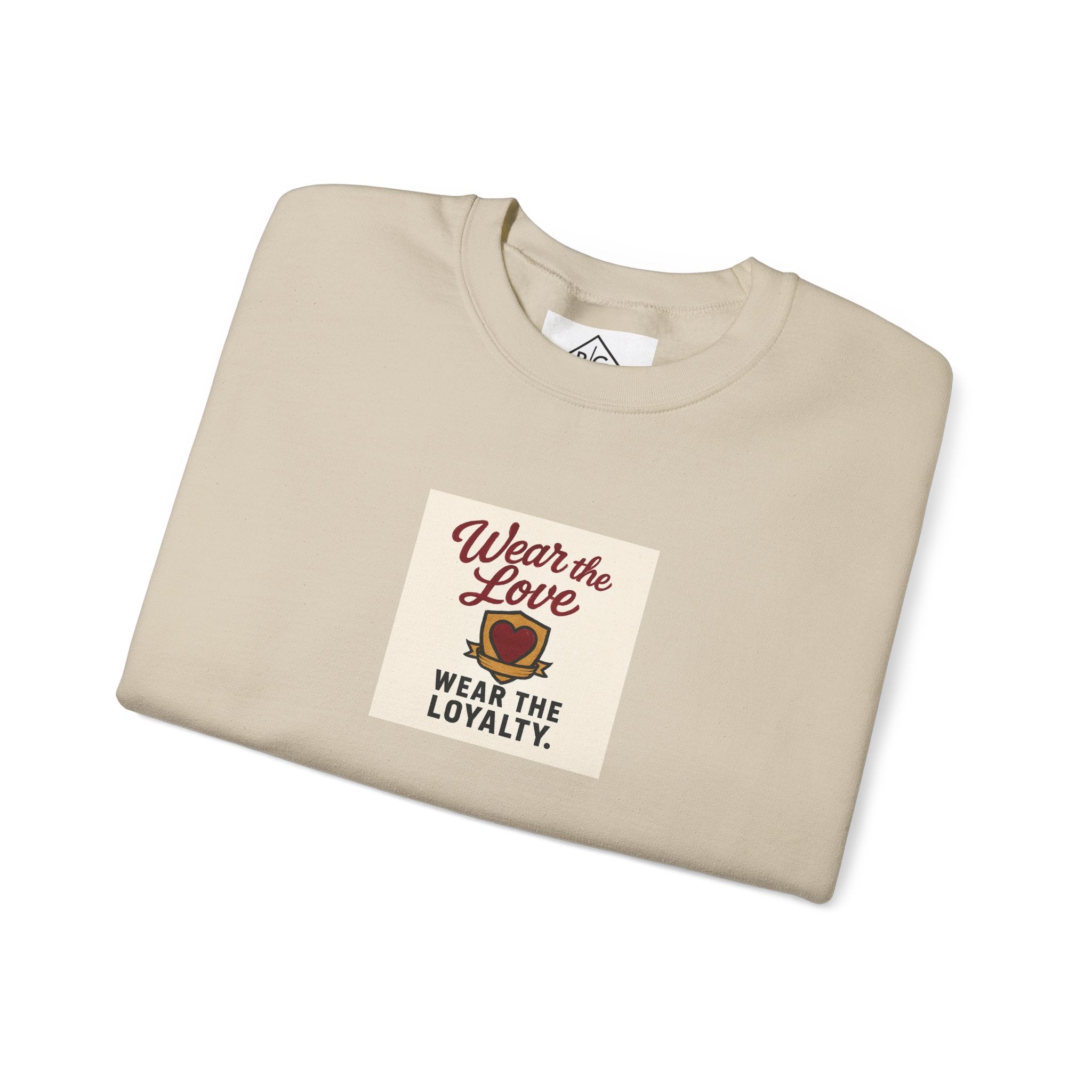 Crewneck Sweatshirt "Wear the Love — Wear the Loyalty" Retro Graphic
