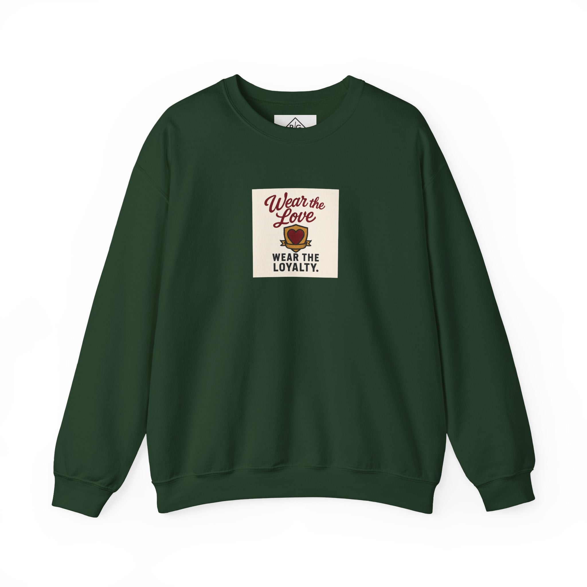 Crewneck Sweatshirt "Wear the Love — Wear the Loyalty" Retro Graphic