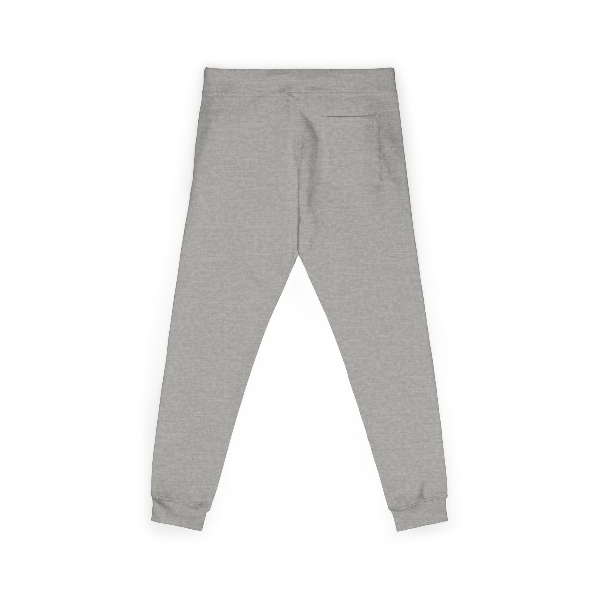 Minimal Script Embroidery Sweatpants | White Fleece Joggers