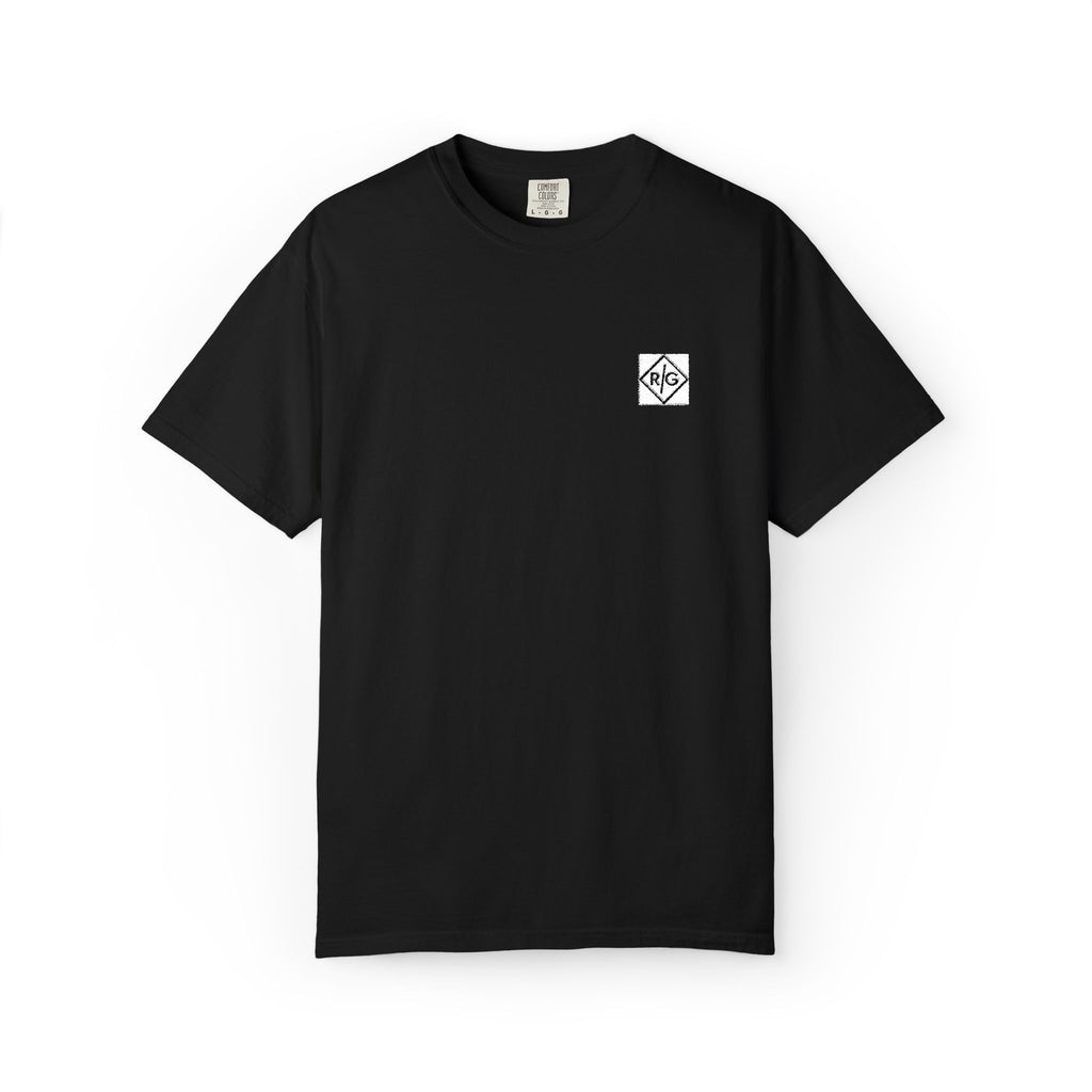 Minimal Geometric Heart Chest T-Shirt | Small Line Art Logo