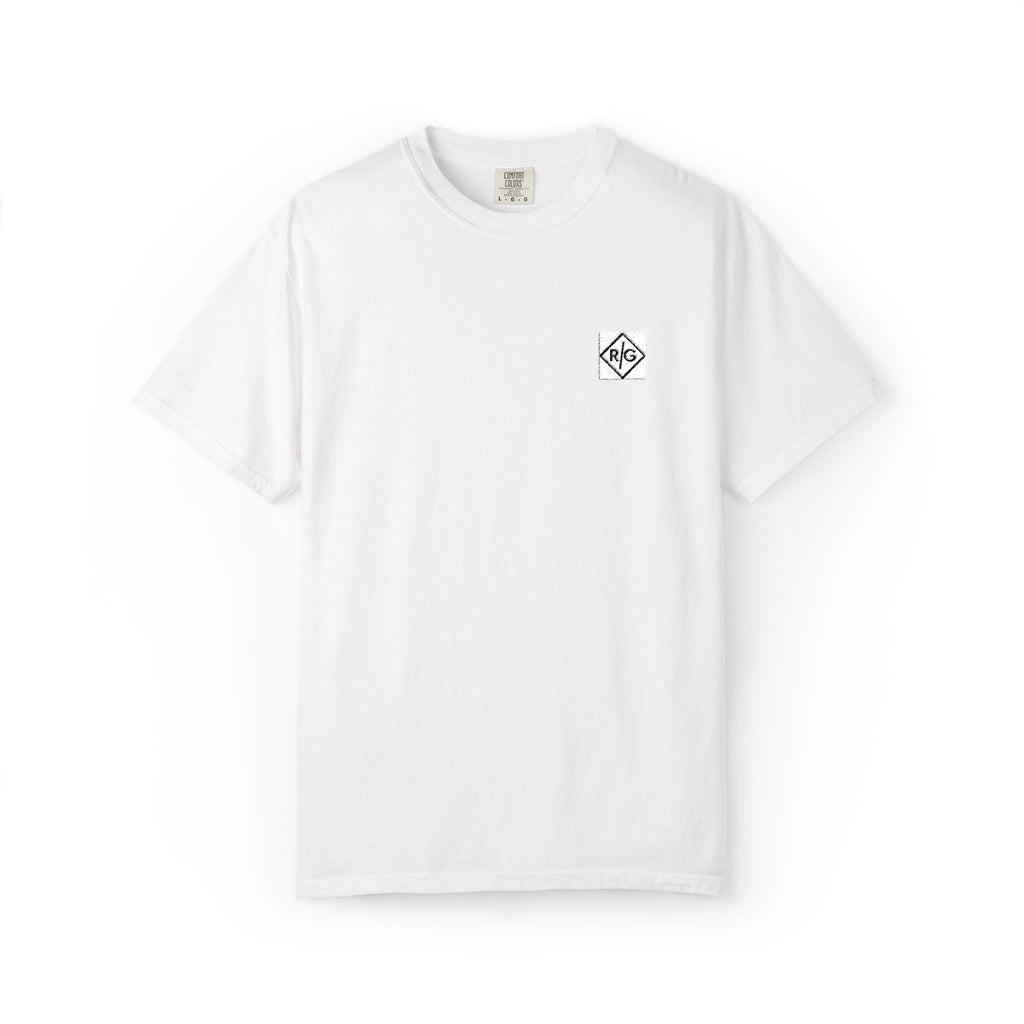 Minimal Geometric Heart Chest T-Shirt | Small Line Art Logo