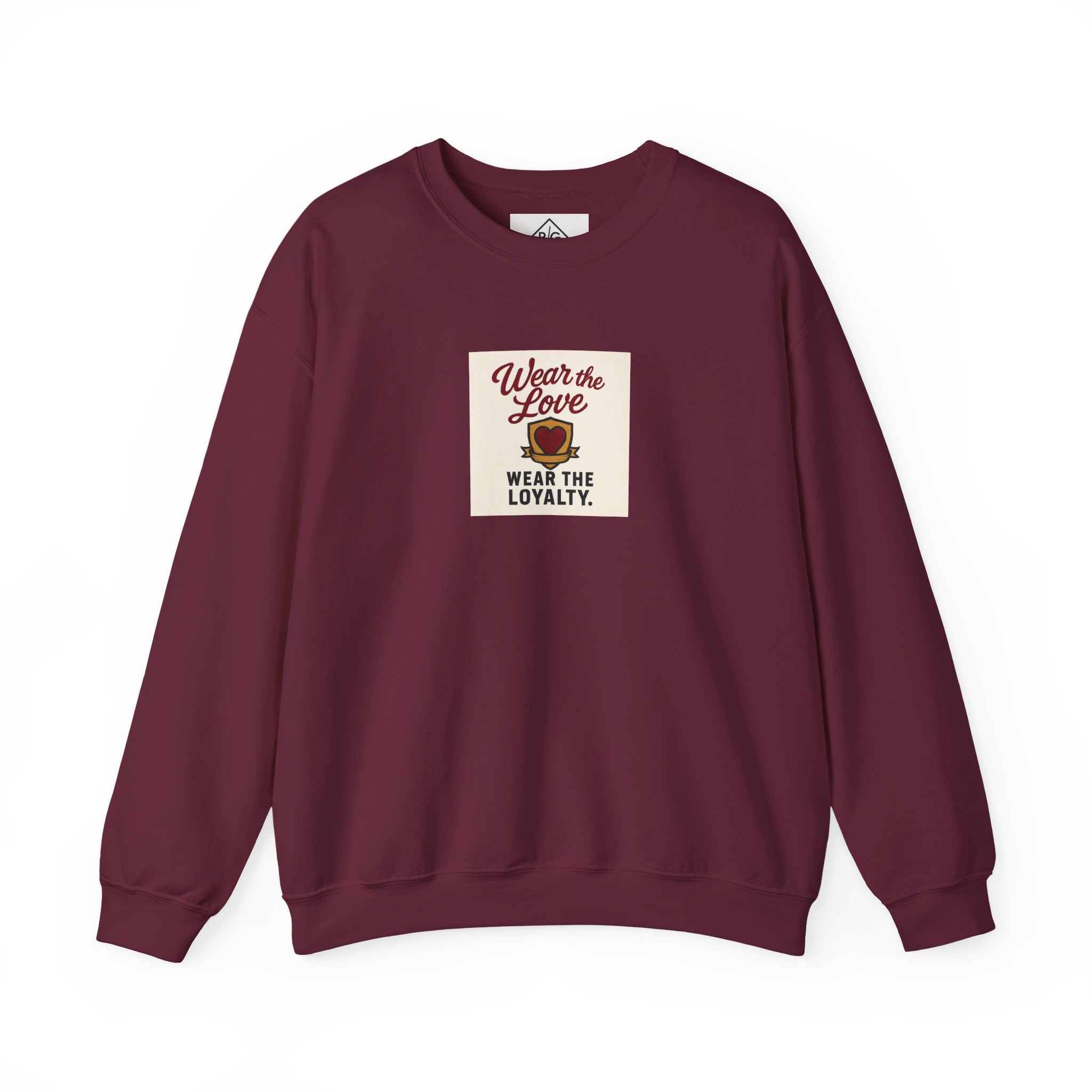 Crewneck Sweatshirt "Wear the Love — Wear the Loyalty" Retro Graphic